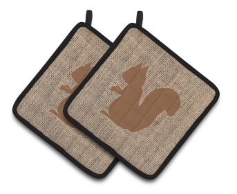 Animal on Pair of Pot Holders (Type: Squirrel)