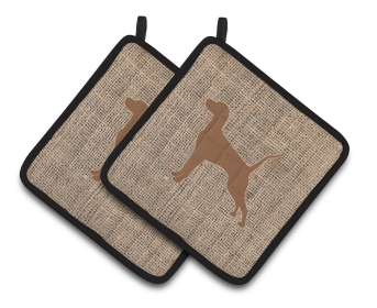 Dog Art Pair of Pot Holders (Dog Breed: Pointer BB1105)