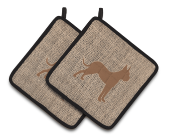 Dog Art Pair of Pot Holders (Dog Breed: Boxer BB1109)