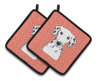 Dog Portrait on Pair of Pot Holders (Breed: Dalmatian)