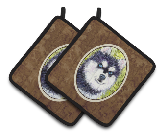 Klee Kai Pair of Pot Holders (Breed: Klee Kai)