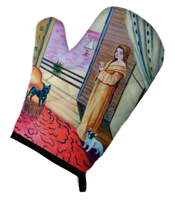 Dog Artwork Oven Mitt (Dog Breed: French Bulldog2)