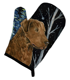 Starry Night Chesapeake Bay Retriever Oven Mitt (Breed: Chesapeake Bay Retriever 1)