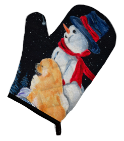Snowman with Chow Chow Oven Mitt (Breed: Chow Chow 1)