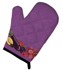 Fruit Art on Oven Mitt (Color: Fruits and Vegetables in Purple, size: 8.5 x 12)