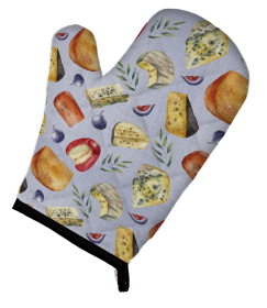 Cheeses Oven Mitt (Color: Assortment of Cheeses, size: 8.5 x 12)