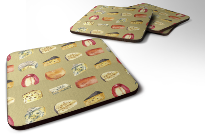 Food Foam Coaster (Color: Cheeses, size: 3.5 x 3.5)