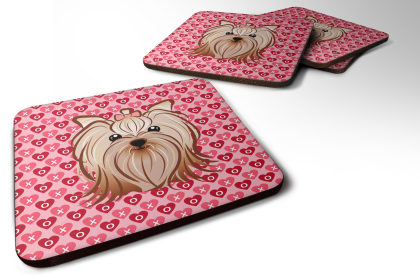 Dog Breed Terrier Group Foam Coaster (Color: Yorkshire Terrier 3, size: 3.5 x 3.5)