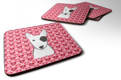 Dog Breed Terrier Group Foam Coaster (Color: Bull Terrier, size: 3.5 x 3.5)