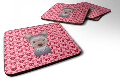 Dog Breed Terrier Group Foam Coaster (Color: Yorkshire Terrier 2, size: 3.5 x 3.5)