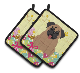 Easter Eggs Dog (Dog Breed: Pug - Dark Brown)