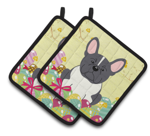 Easter Eggs Dog (Dog Breed: French Bulldog - Black and White)