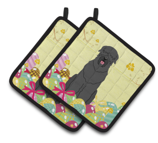 Easter Eggs Dog (Dog Breed: Black Russian Terrier)