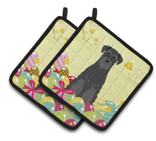 Easter Eggs Dog (Dog Breed: Schnauzer - Standard - Black)