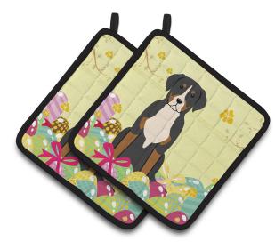 Easter Eggs Dog (Dog Breed: Greater Swiss Mountain Dog)