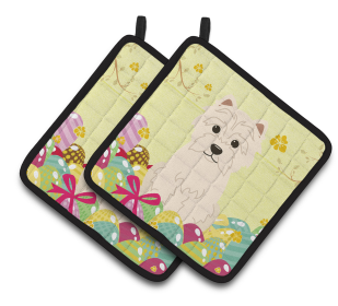 Easter Eggs Dog (Dog Breed: West Highland White Terrier)