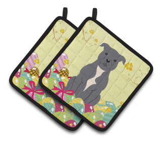 Easter Eggs Dog (Dog Breed: Staffordshire Bull Terrier - Blue)