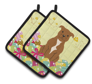 Easter Eggs Dog (Dog Breed: Staffordshire Bull Terrier - Brown)