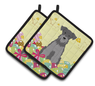 Easter Eggs Dog (Dog Breed: Schnauzer - Miniature - Black and Silver)