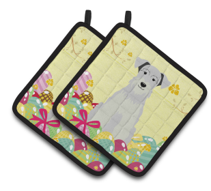Easter Eggs Dog (Dog Breed: Schnauzer - Miniature - White)