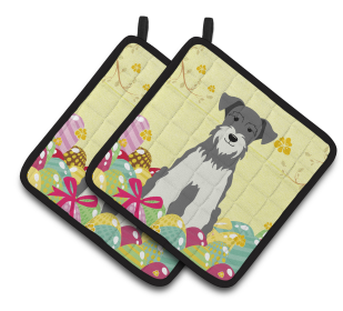 Easter Eggs Dog (Dog Breed: Schnauzer - Miniature - Salt and Pepper)