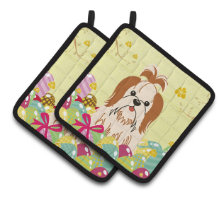 Easter Eggs Dog (Dog Breed: Shih Tzu - Red and White)