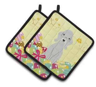 Easter Eggs Dog (Dog Breed: Bedlington Terrier - Blue)