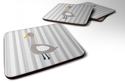 Bird - Foam Coaster (Color: Grey Goose, size: 3.5 x 3.5)