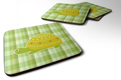 Turtle Foam Coaster (Color: Turtle on the Move, size: 3.5 x 3.5)