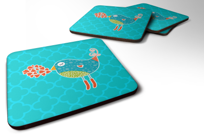 Bird - Foam Coaster (Color: Birdy Love, size: 3.5 x 3.5)