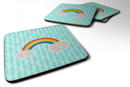 Rainbow Foam Coaster (Color: Clouds, size: 3.5 x 3.5)