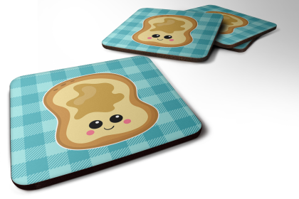 Food Foam Coaster (Color: Peanut Butter Toast, size: 3.5 x 3.5)
