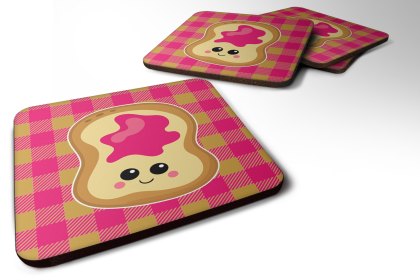 Food Foam Coaster (Color: Jelly Toast, size: 3.5 x 3.5)
