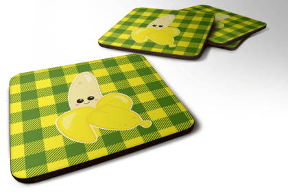 Bananas Foam Coaster (Color: Going Bananas, size: 3.5 x 3.5)