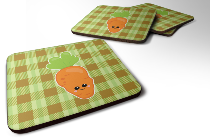 Food Foam Coaster (Color: Carrot, size: 3.5 x 3.5)