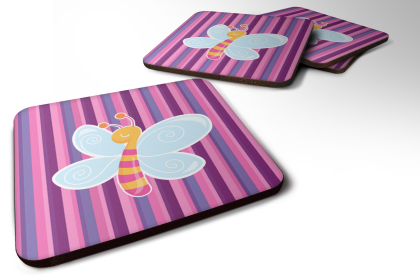 Dragonfly Foam Coaster (Color: Dragonflies, size: 3.5 x 3.5)