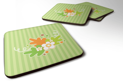 Fall Theme Foam Coaster (Color: Leaves, size: 3.5 x 3.5)