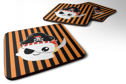 Halloween Foam Coaster (Color: Ghost Pirate, size: 3.5 x 3.5)