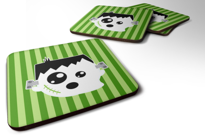 Halloween Foam Coaster (Color: Ghost Frankenstein, size: 3.5 x 3.5)