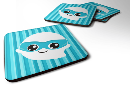 Halloween Foam Coaster (Color: Ghost Superhero, size: 3.5 x 3.5)