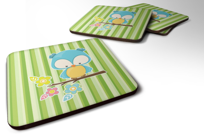 Bird - Foam Coaster (Color: Bird on Branch, size: 3.5 x 3.5)