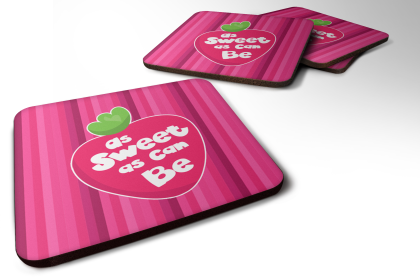 Berries Foam Coaster (Color: Stawberry As Sweet as Can Be, size: 3.5 x 3.5)
