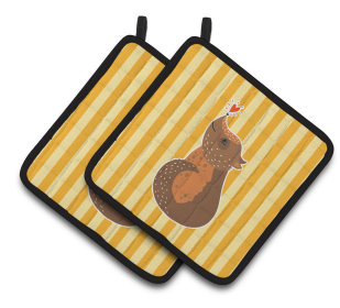 Animals on Pair of Pot Holders (Animal: Other Farm & Country Animals)