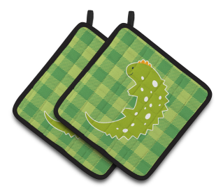 Animals on Pair of Pot Holders (Animal: Lizards)