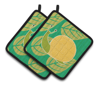 Animals on Pair of Pot Holders (Animal: Snail)