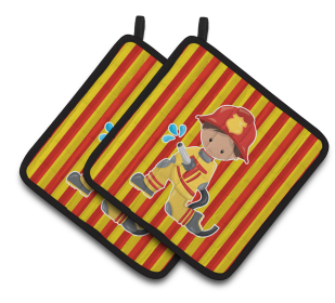 Fireman Pair of Pot Holders (Type: Fireman)