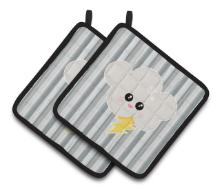 Seasonal Pair of Pot Holders (Season: Weather)