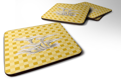 Food on Basketweave Foam Coaster (Color: Oyster Mushrooms, size: 3.5 x 3.5)