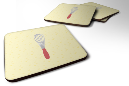 Wisk Foam Coaster (Color: Wisk on Yellow, size: 3.5 x 3.5)