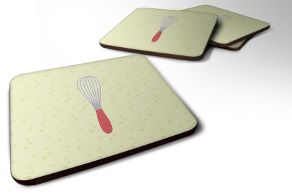 Wisk Foam Coaster (Color: Wisk on Green, size: 3.5 x 3.5)
